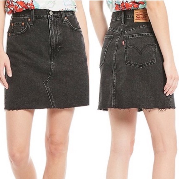 Levi's Dresses & Skirts - Levi’s black high waisted denim skirt